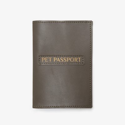 Обкладинка для ветеринарного паспорта міжнародного зразка, оливковий INTPSP001OLV фото