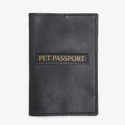 Обкладинка для ветеринарного паспорта міжнародного зразка, чорний INTPSP001BLK фото